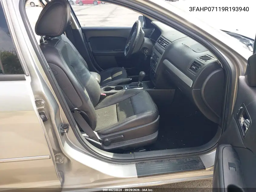 2009 FORD FUSION VIN 3FAHP07119R193940 — фото 5