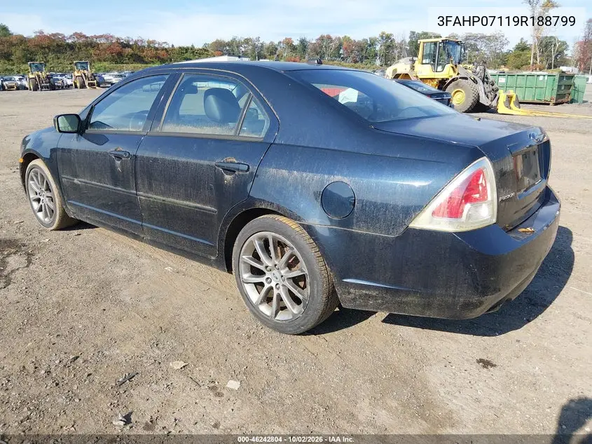 2009 FORD FUSION VIN 3FAHP07119R188799 — фото 3