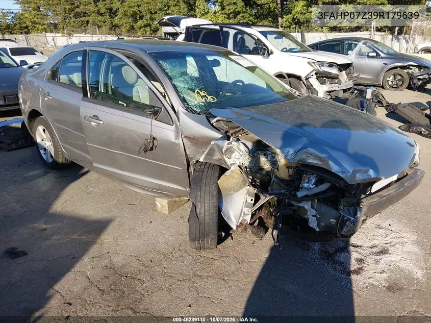 FORD FUSION 2009, VIN 3FAHP07Z39R179639
