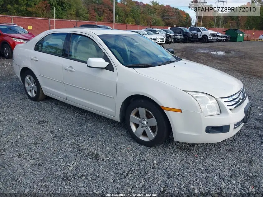FORD FUSION 2009, VIN 3FAHP07Z89R172010