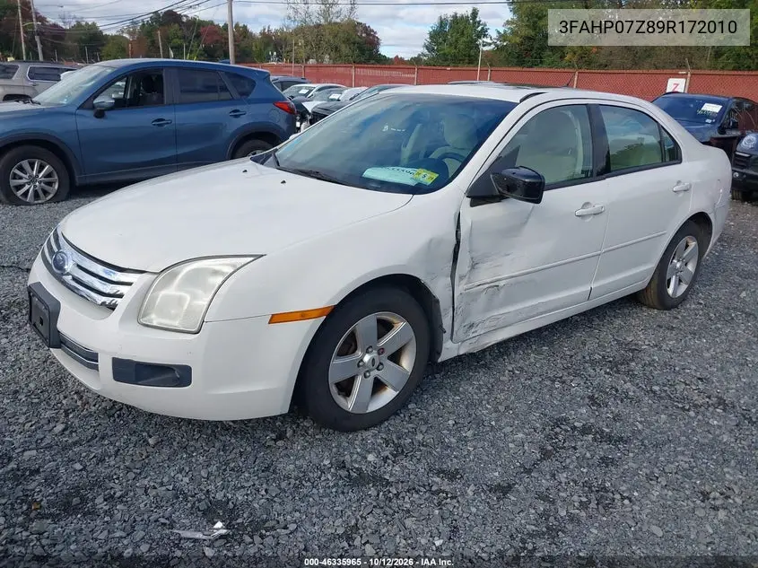 2009 FORD FUSION VIN 3FAHP07Z89R172010 — фото 2