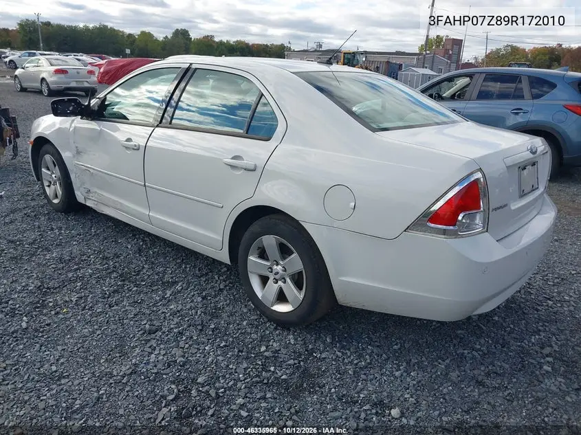 2009 FORD FUSION VIN 3FAHP07Z89R172010 — фото 3