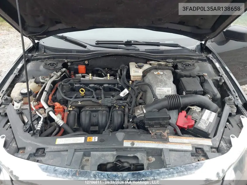 2010 FORD FUSION VIN 3FADP0L35AR138658 — фото 10