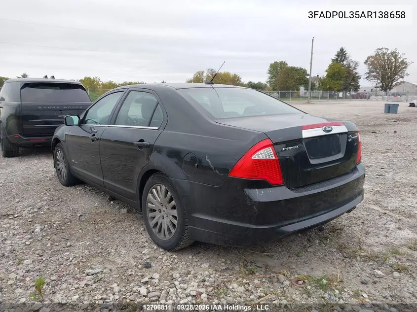 2010 FORD FUSION VIN 3FADP0L35AR138658 — фото 3