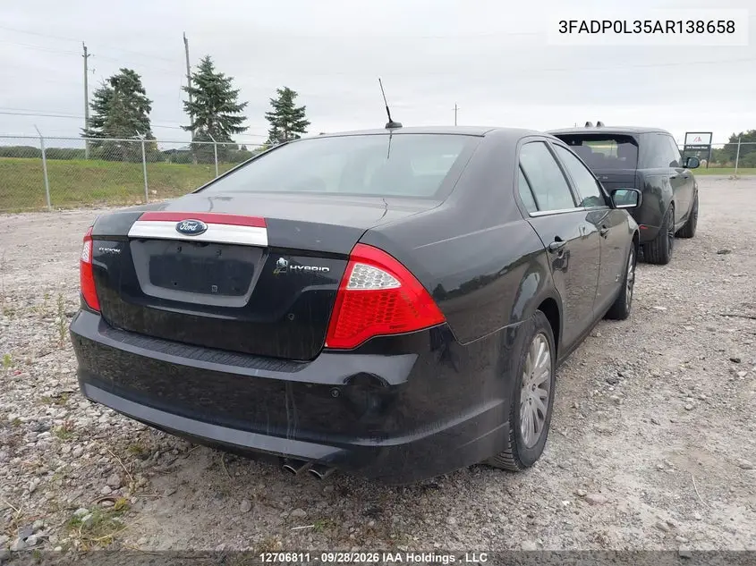 2010 FORD FUSION VIN 3FADP0L35AR138658 — фото 4