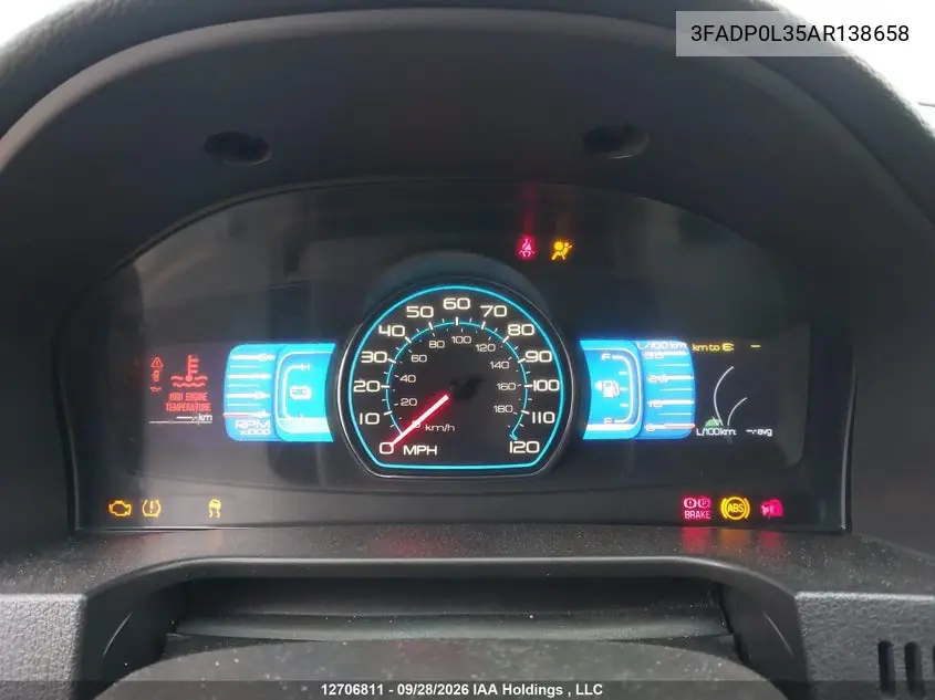 2010 FORD FUSION VIN 3FADP0L35AR138658 — фото 7