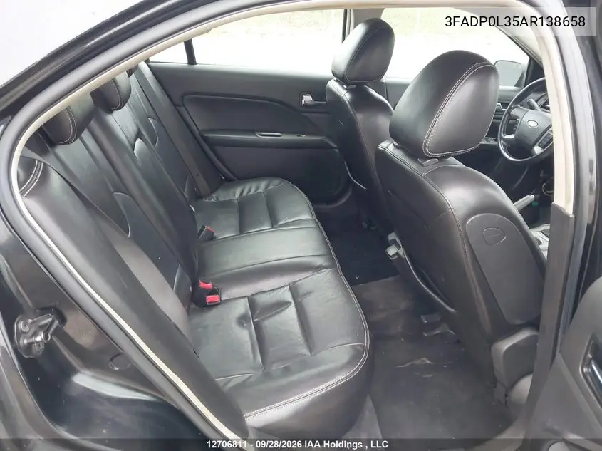2010 FORD FUSION VIN 3FADP0L35AR138658 — фото 8