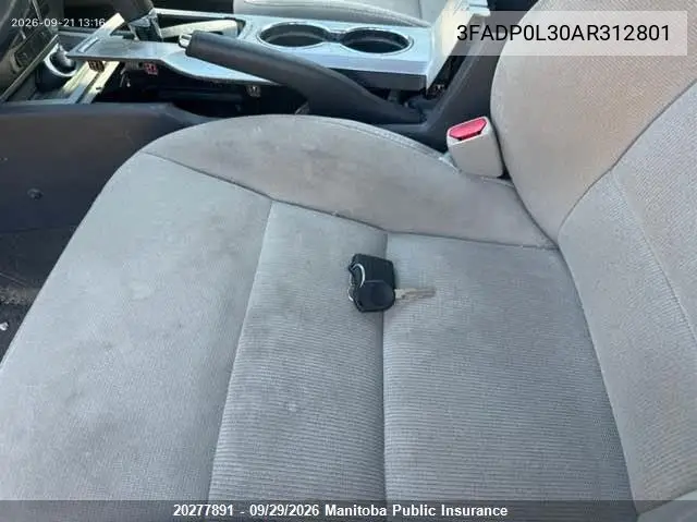 2010 FORD FUSION VIN 3FADP0L30AR312801 — фото 11