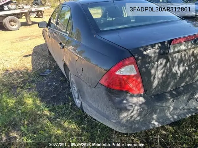 2010 FORD FUSION VIN 3FADP0L30AR312801 — фото 3