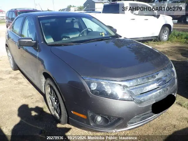 FORD FUSION 2010, VIN 3FAHP0HG6AR106279