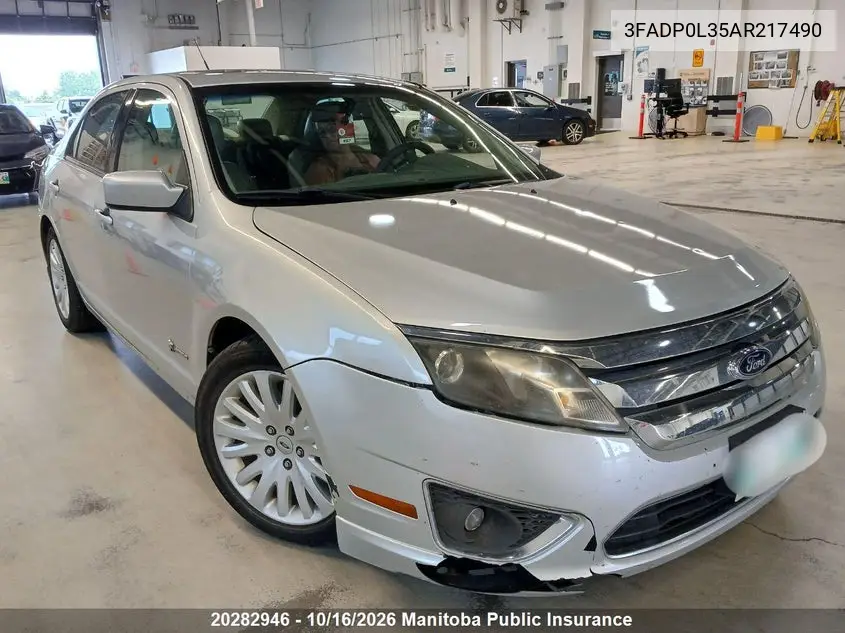 FORD FUSION 2010, VIN 3FADP0L35AR217490