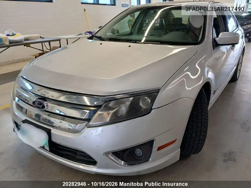 2010 FORD FUSION VIN 3FADP0L35AR217490 — фото 2