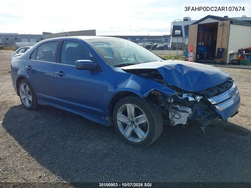 FORD FUSION 2010, VIN 3FAHP0DC2AR107674