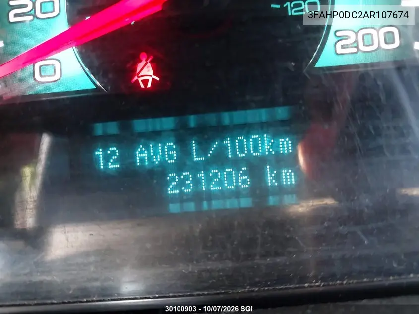 2010 FORD FUSION VIN 3FAHP0DC2AR107674 — фото 12