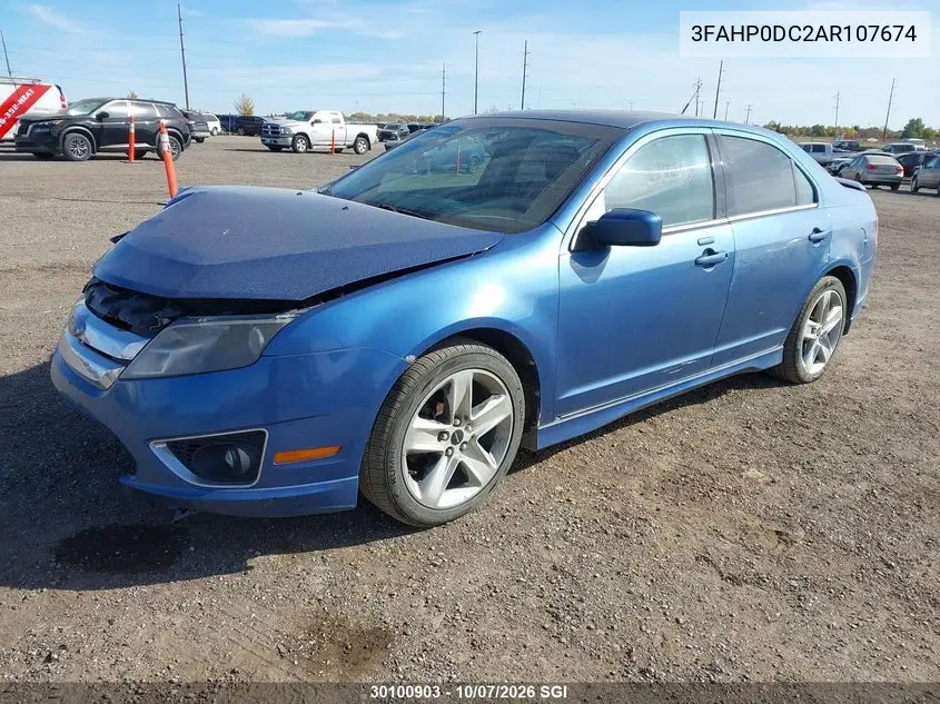 2010 FORD FUSION VIN 3FAHP0DC2AR107674 — фото 2