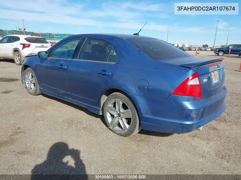 2010 FORD FUSION VIN 3FAHP0DC2AR107674 — фото 3