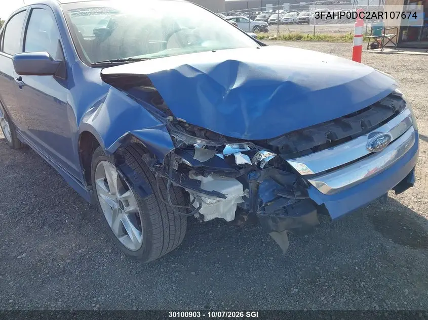 2010 FORD FUSION VIN 3FAHP0DC2AR107674 — фото 6