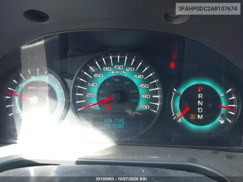 2010 FORD FUSION VIN 3FAHP0DC2AR107674 — фото 7