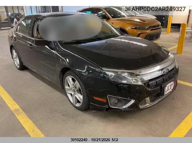FORD FUSION 2010, VIN 3FAHP0DC2AR289327