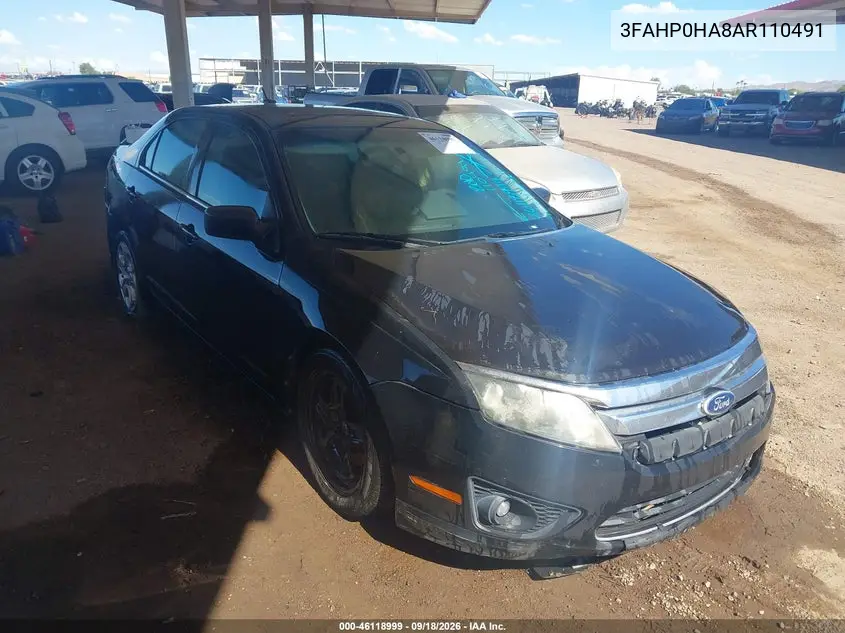 FORD FUSION 2010, VIN 3FAHP0HA8AR110491