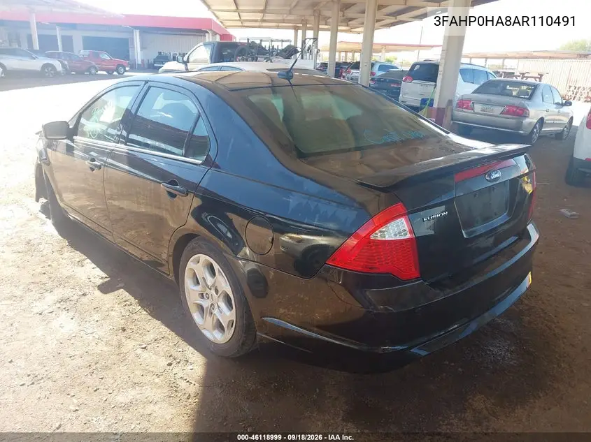 2010 FORD FUSION VIN 3FAHP0HA8AR110491 — фото 3