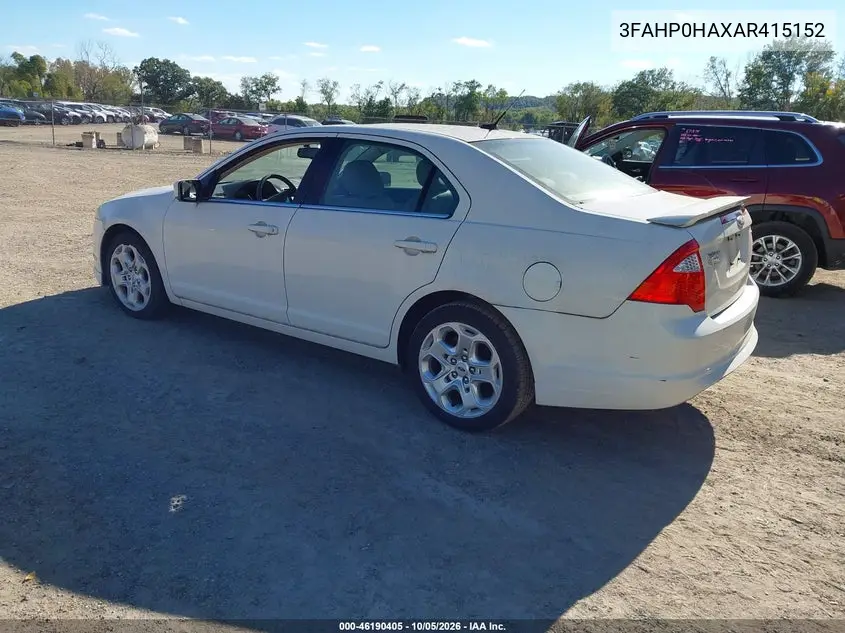 2010 FORD FUSION VIN 3FAHP0HAXAR415152 — фото 3