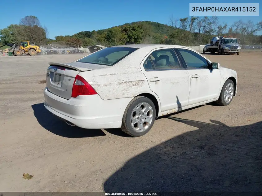 2010 FORD FUSION VIN 3FAHP0HAXAR415152 — фото 4