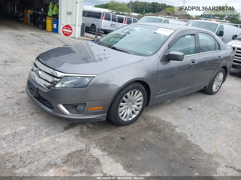 2010 FORD FUSION VIN 3FADP0L36AR288746 — фото 2