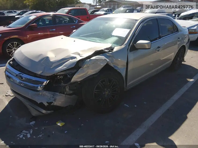 2010 FORD FUSION VIN 3FAHP0HA8AR429776 — фото 2