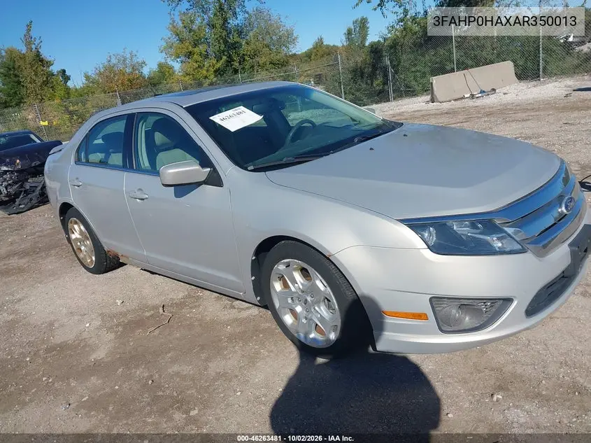 FORD FUSION 2010, VIN 3FAHP0HAXAR350013