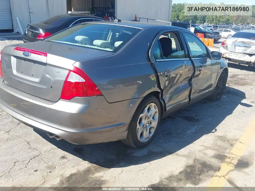 2010 FORD FUSION VIN 3FAHP0HA7AR186980 — фото 4