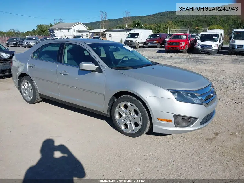 FORD FUSION 2010, VIN 3FAHP0HG2AR242943
