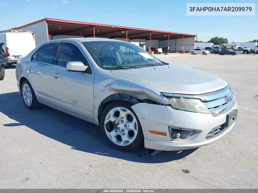 FORD FUSION 2010, VIN 3FAHP0HA7AR209979