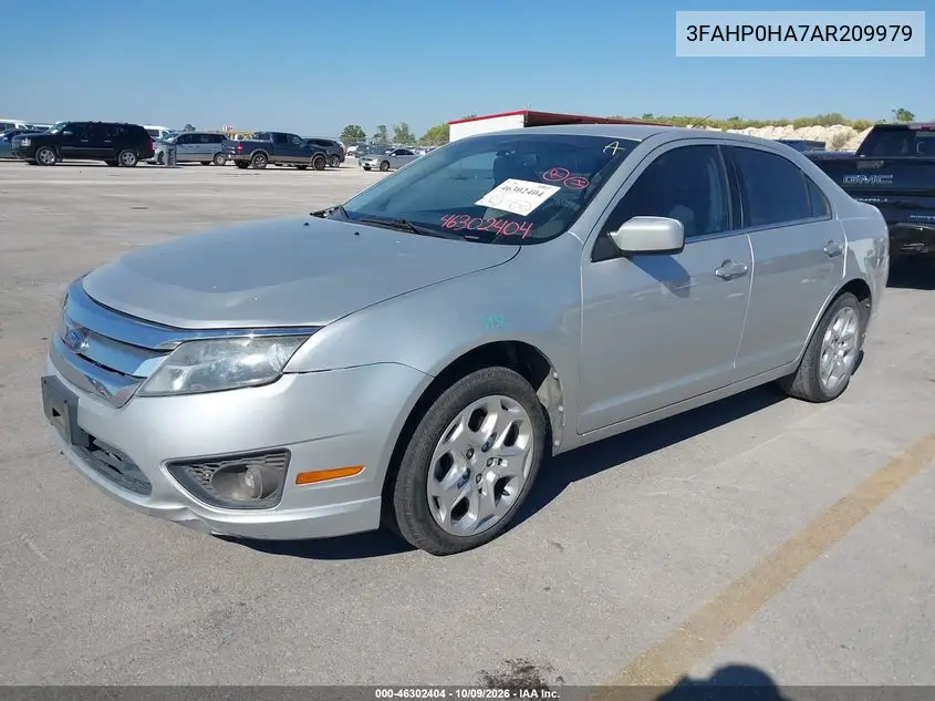 2010 FORD FUSION VIN 3FAHP0HA7AR209979 — фото 2