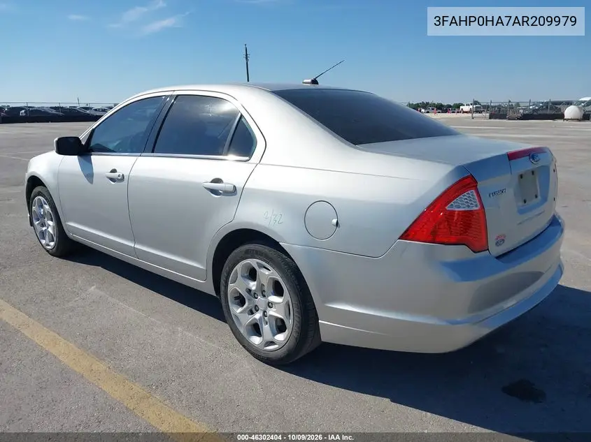 2010 FORD FUSION VIN 3FAHP0HA7AR209979 — фото 3