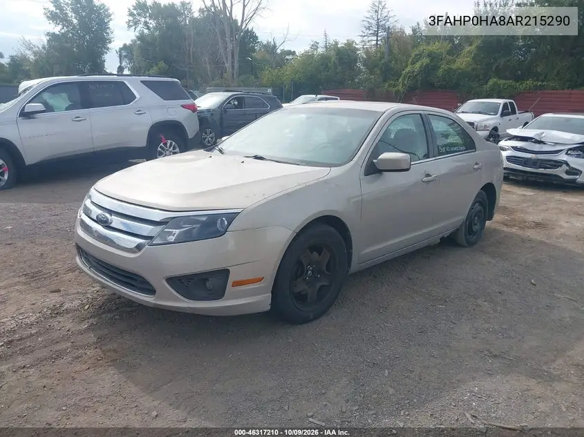 2010 FORD FUSION VIN 3FAHP0HA8AR215290 — фото 2
