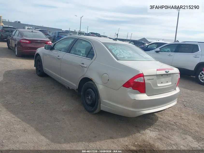 2010 FORD FUSION VIN 3FAHP0HA8AR215290 — фото 3