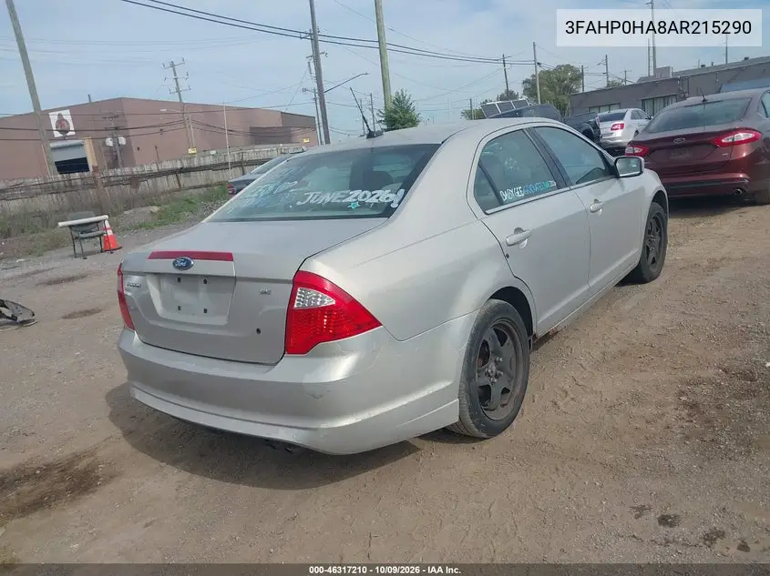 2010 FORD FUSION VIN 3FAHP0HA8AR215290 — фото 4