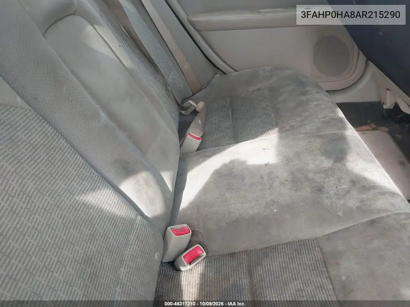 2010 FORD FUSION VIN 3FAHP0HA8AR215290 — фото 8