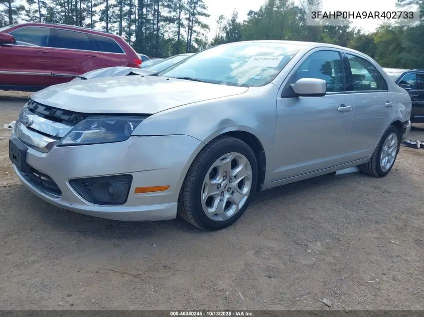 2010 FORD FUSION VIN 3FAHP0HA9AR402733 — фото 2