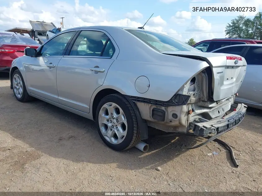 2010 FORD FUSION VIN 3FAHP0HA9AR402733 — фото 3