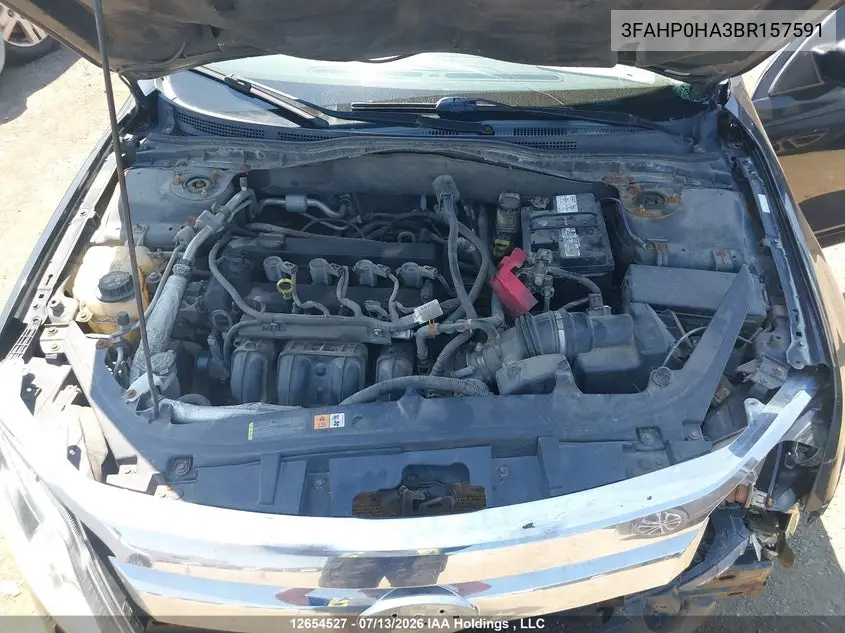 2011 FORD FUSION VIN 3FAHP0HA3BR157591 — фото 10