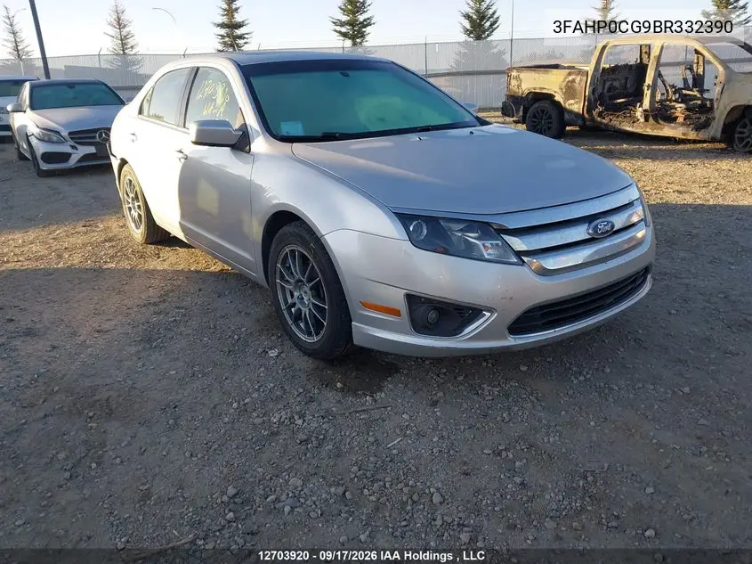 FORD FUSION 2011, VIN 3FAHP0CG9BR332390