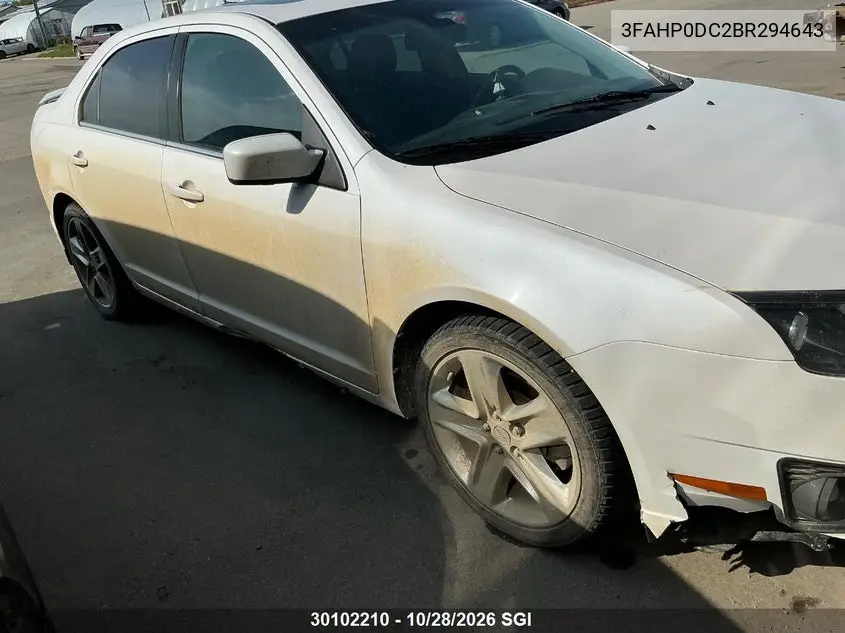 FORD FUSION 2011, VIN 3FAHP0DC2BR294643