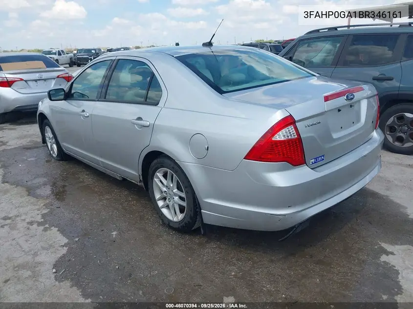 2011 FORD FUSION VIN 3FAHP0GA1BR346161 — фото 3