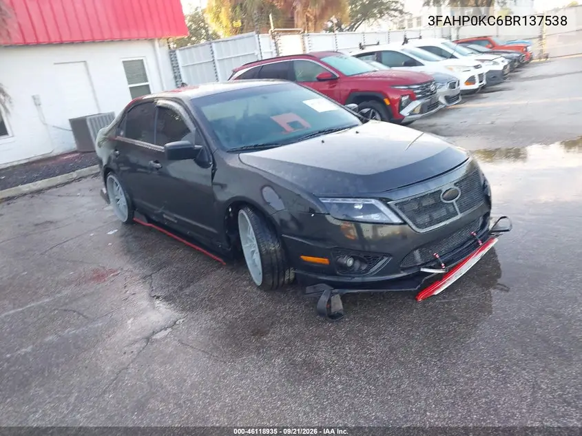 FORD FUSION 2011, VIN 3FAHP0KC6BR137538