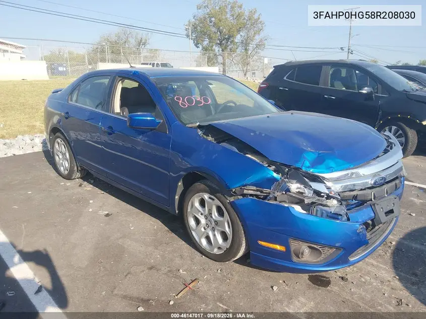 FORD FUSION 2011, VIN 3FAHP0HG5BR208030