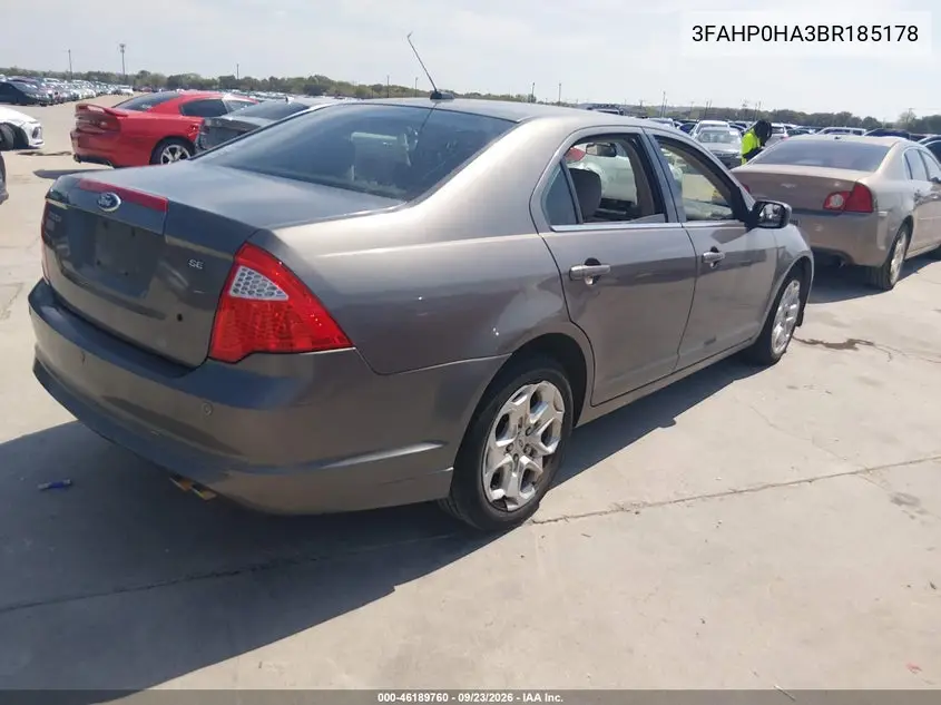 2011 FORD FUSION VIN 3FAHP0HA3BR185178 — фото 4