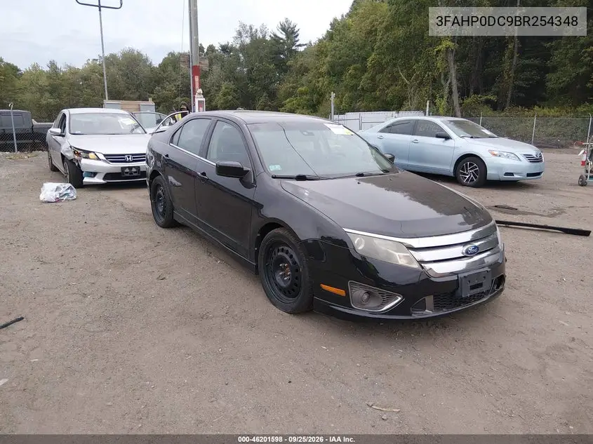 FORD FUSION 2011, VIN 3FAHP0DC9BR254348