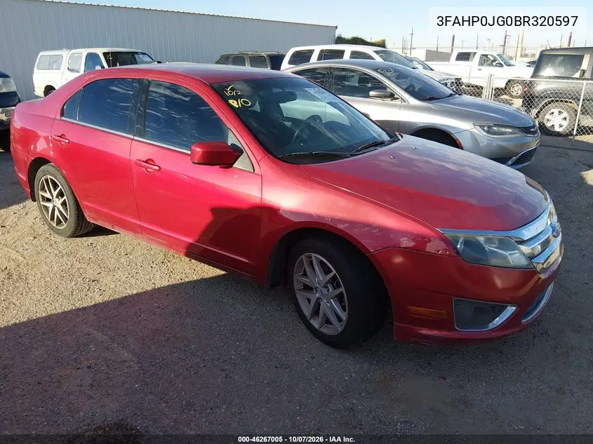 FORD FUSION 2011, VIN 3FAHP0JG0BR320597
